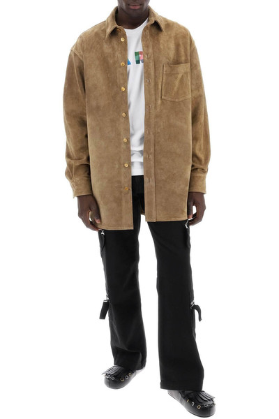 Marni SUEDE LEATHER OVERSHIRT FOR outlook