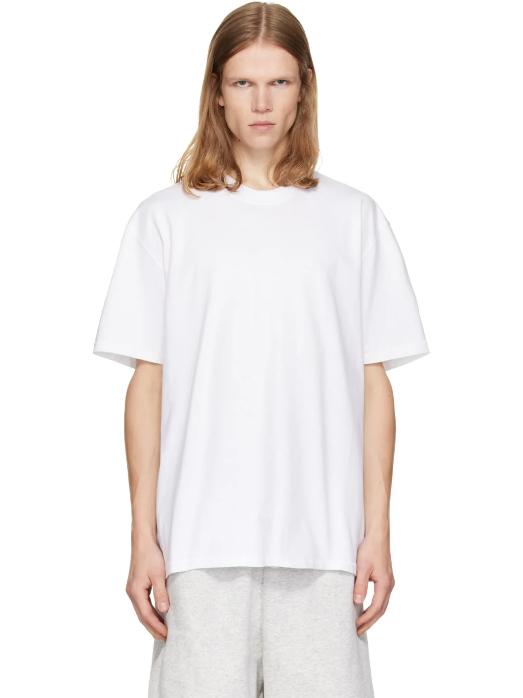 White Heavyweight Cotton Relaxed T-shirt - 1
