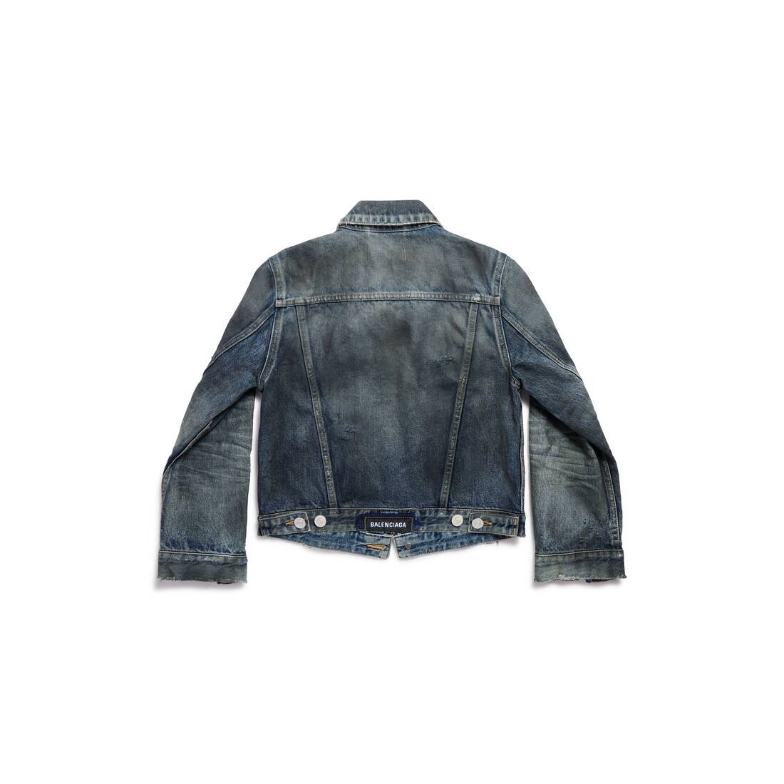 Women's Shrunk Denim Jacket in Light Blue - 2