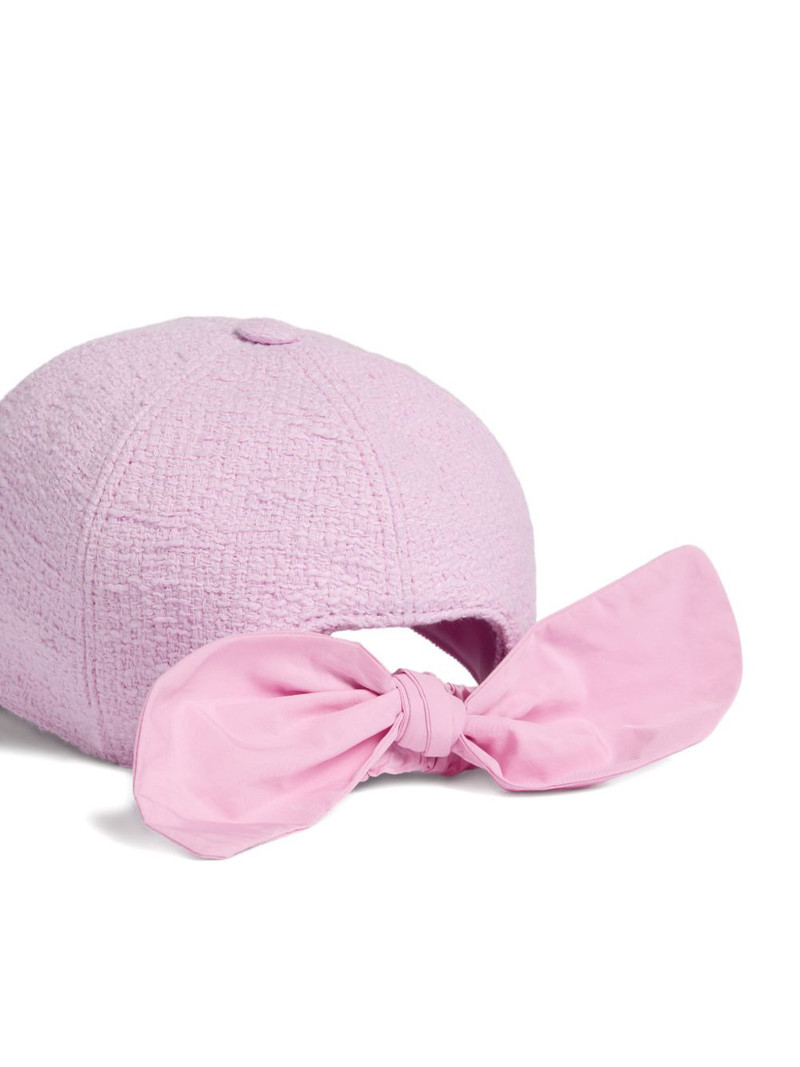 PATOU logo-embroidered bow-detail couture cap outlook