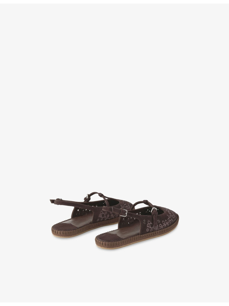 JIMMY CHOO Amiee Suede Flat Espadrilles outlook