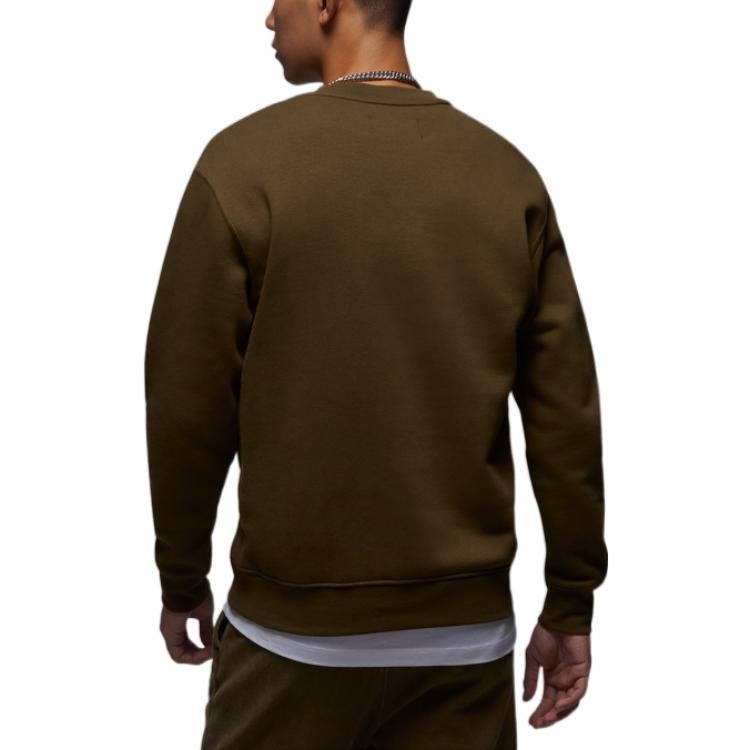Air Jordan Fleece Crewneck Top 'Olive' FB7656-361 - 6