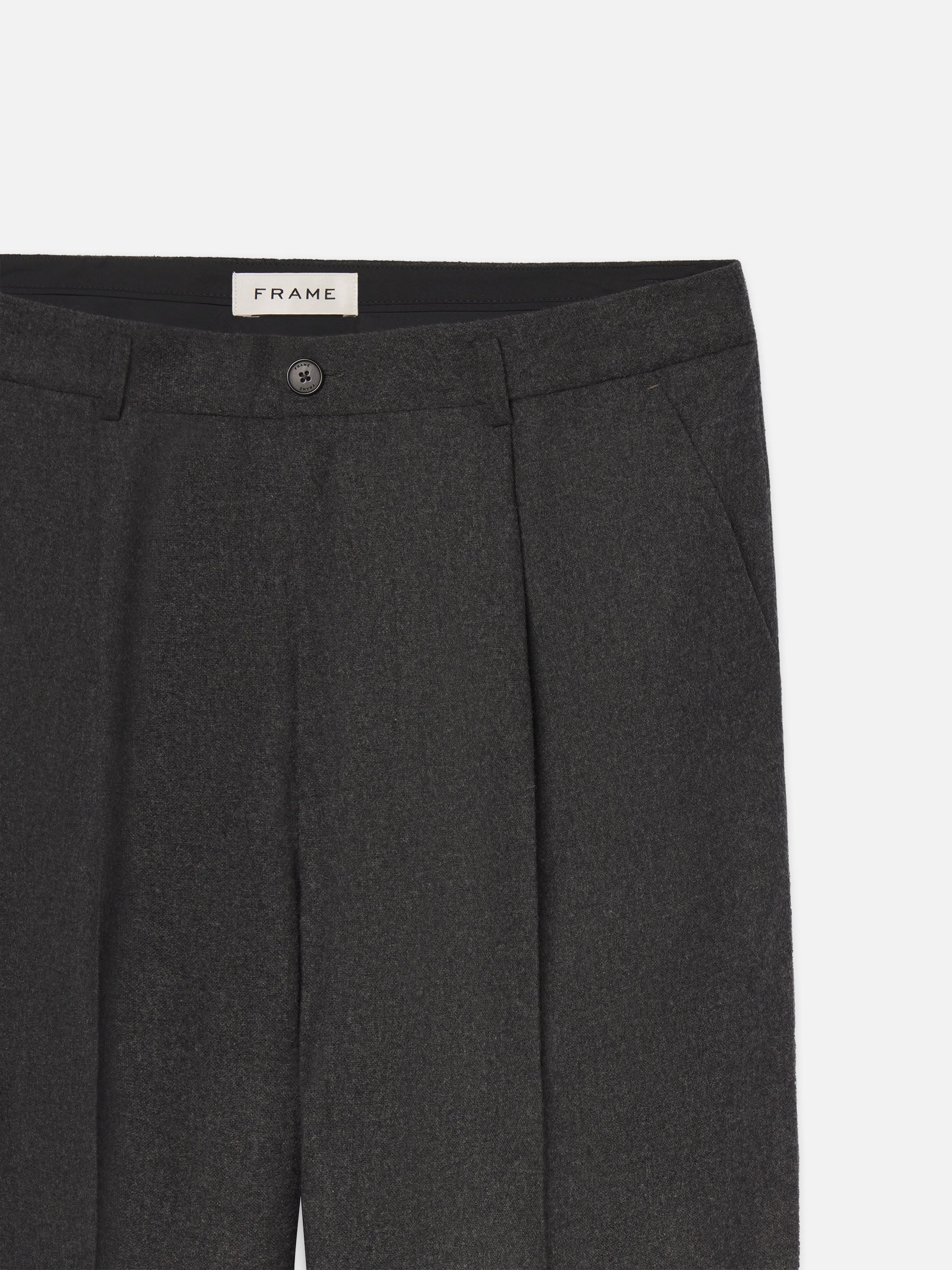 Wool Trousers in Grey Melange - 2