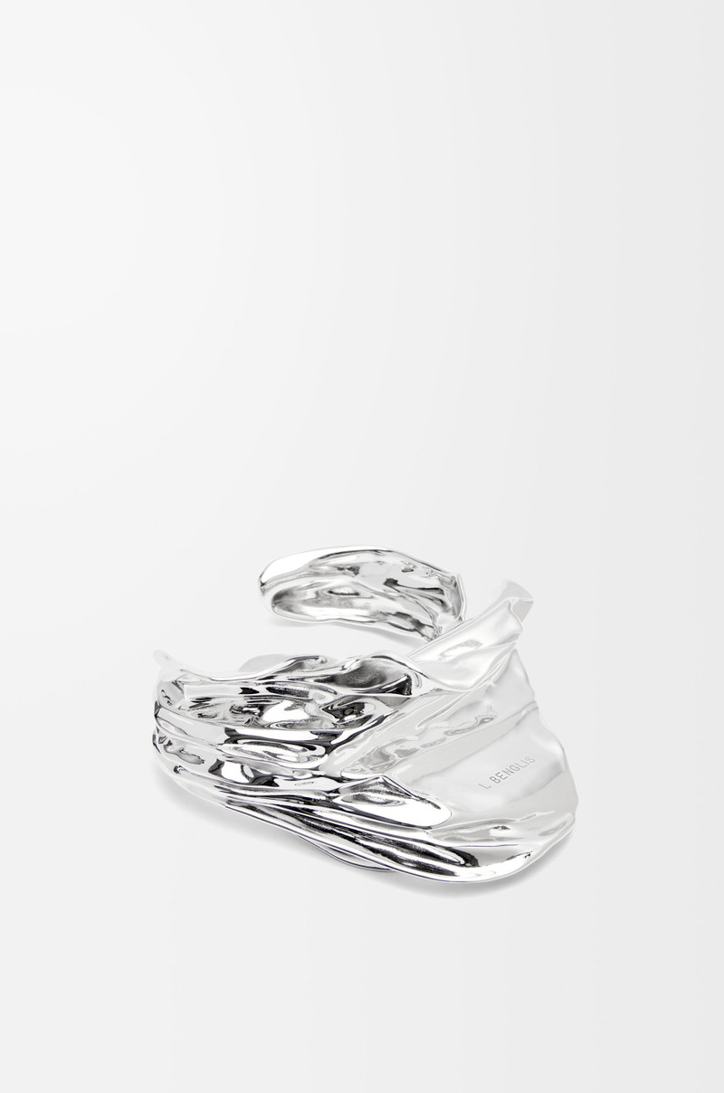 Pleated Fan cuff in sterling silver 1