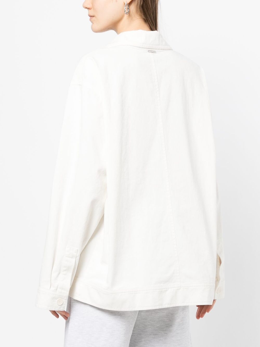 lace-up detail blouse - 4