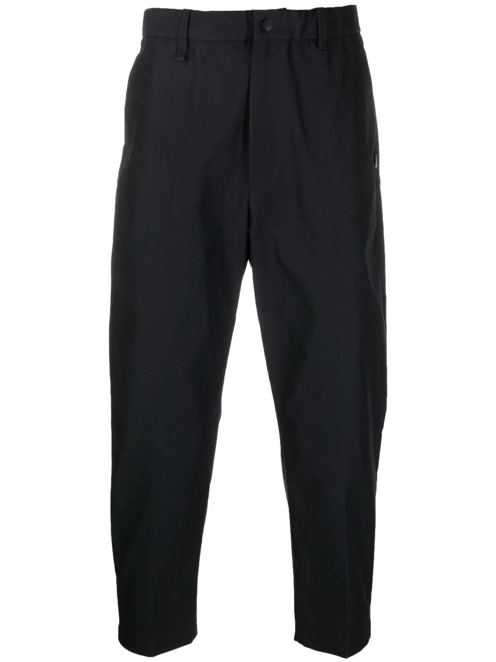 cropped straight-leg trousers - 1