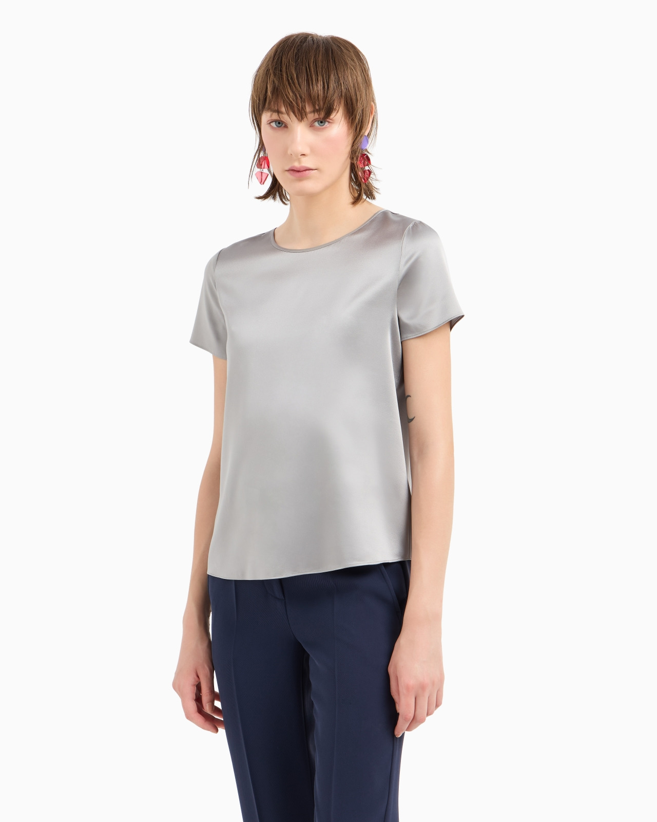 Silk satin blouse - 4