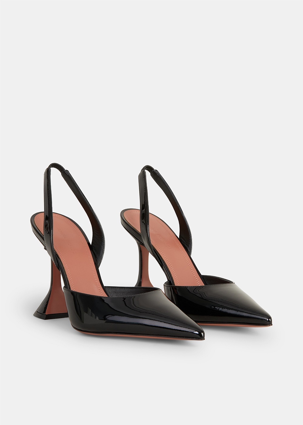 Black Patent Holli Slingback Heels - 2