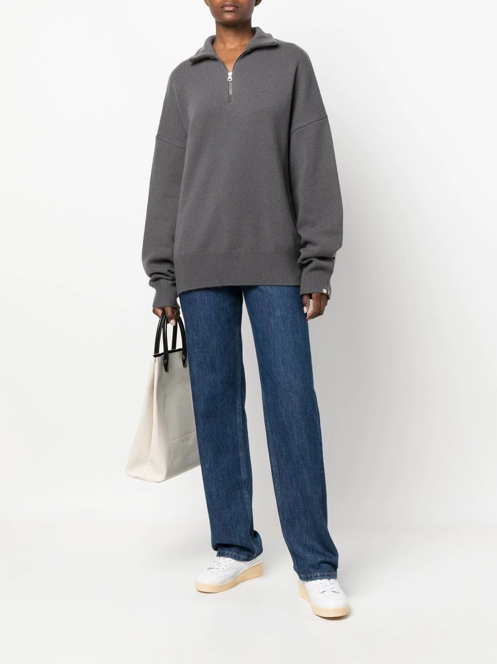 high-neck pullover jumper - 3