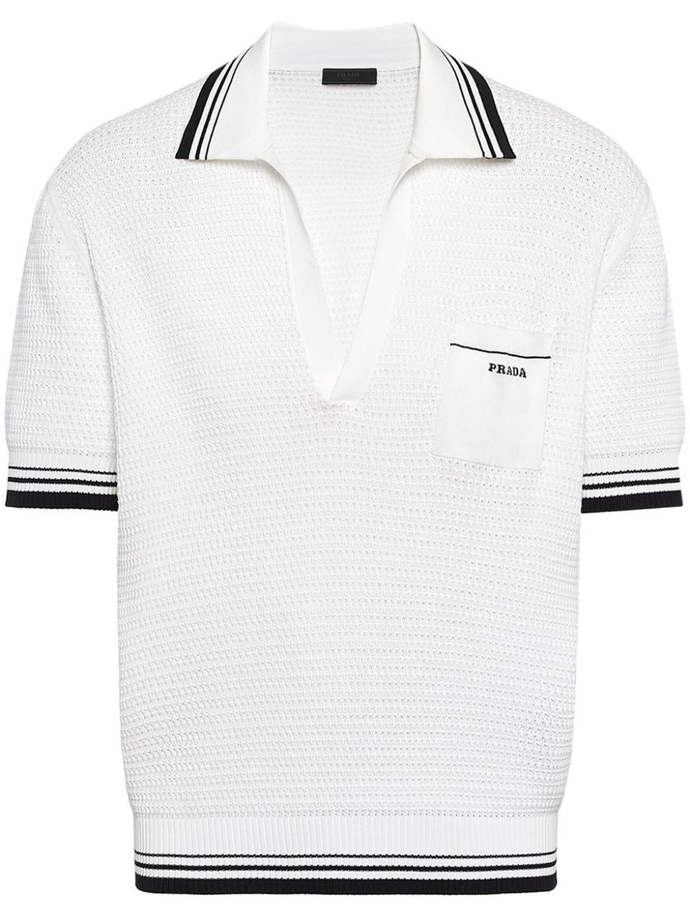 logo-intarsia polo top - 1