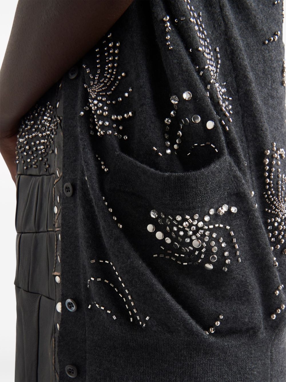 embellished cashmere vest - 5