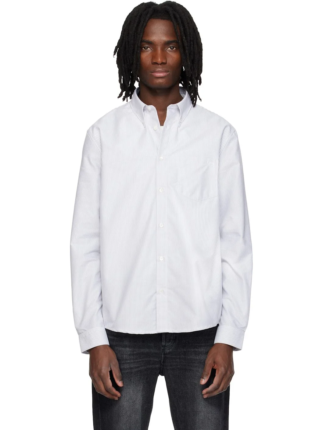 Gray & White New Greg Shirt - 1