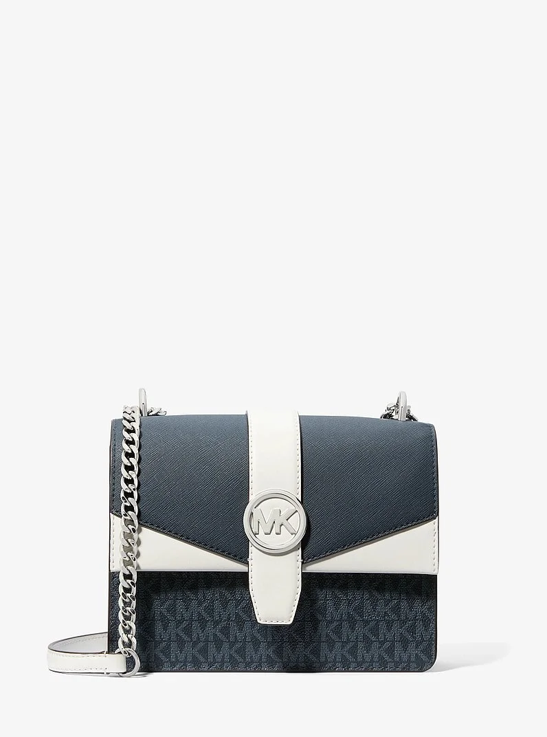 Greenwich Small Color-Block Signature Logo Crossbody Bag - 1