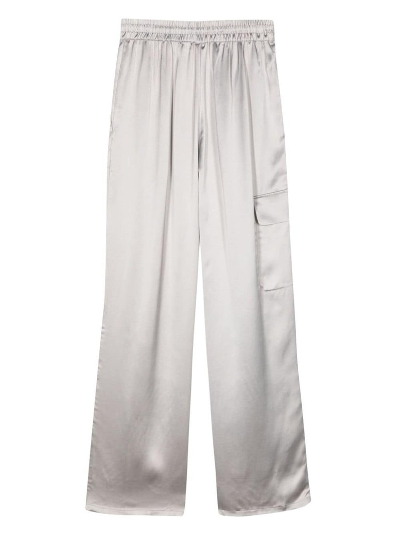 Yves Salomon wide-leg satin trousers outlook