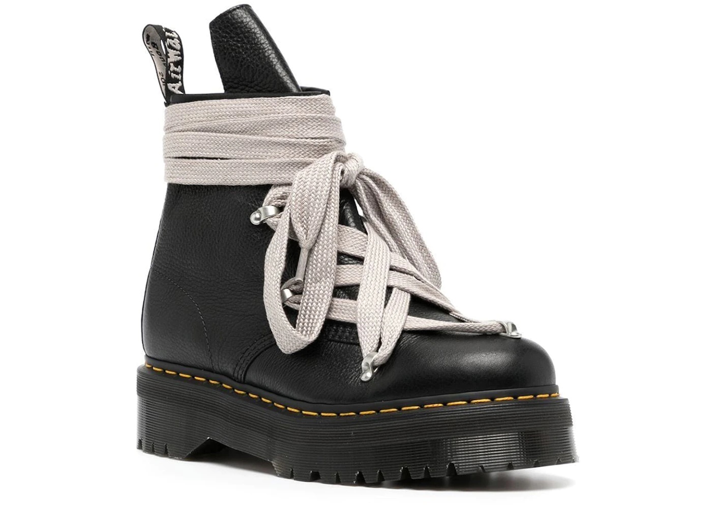 Dr. Martens 1460 Quad Leather Sole Pentagram Jumbo Lace Boot Rick Owens Black (W) - 2