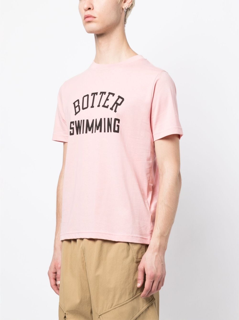 flocked-logo organic cotton T-shirt - 3