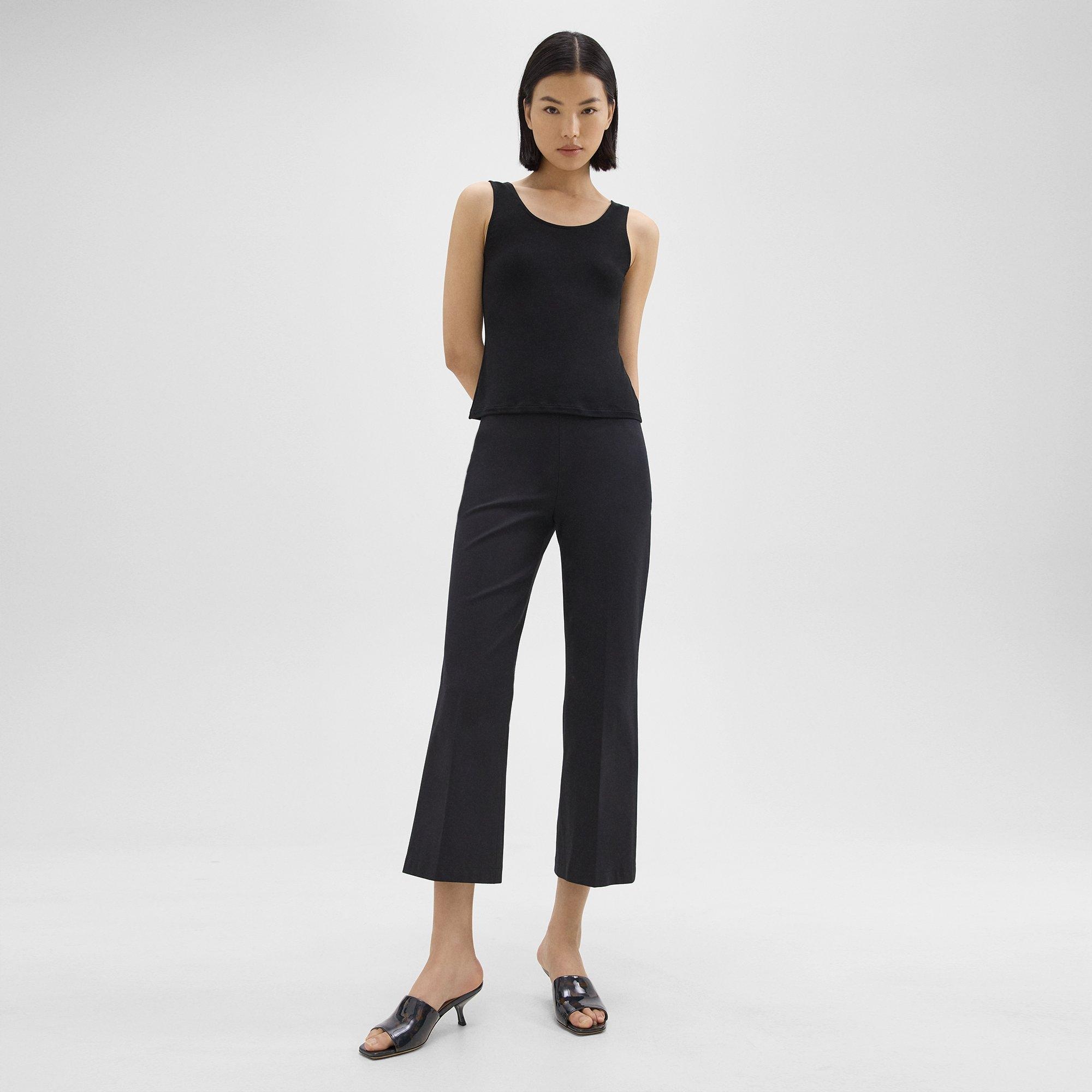 Scoop Neck Tank Top in Rib Knit Viscose - 6