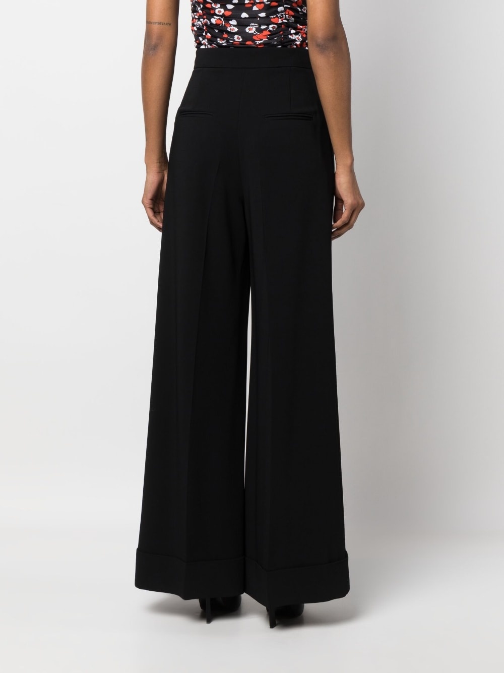 high-waisted wide-leg trousers - 4