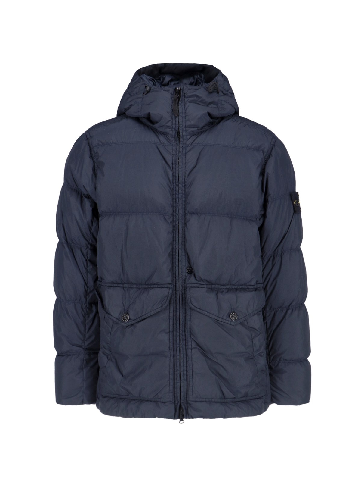 LOGO HOODED DOWN JACKET - 1