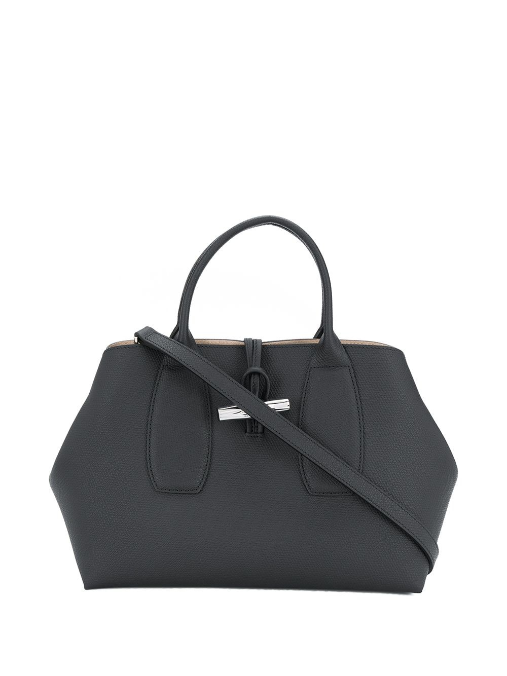 Longchamp Leather Roseau Top-Handle Bag