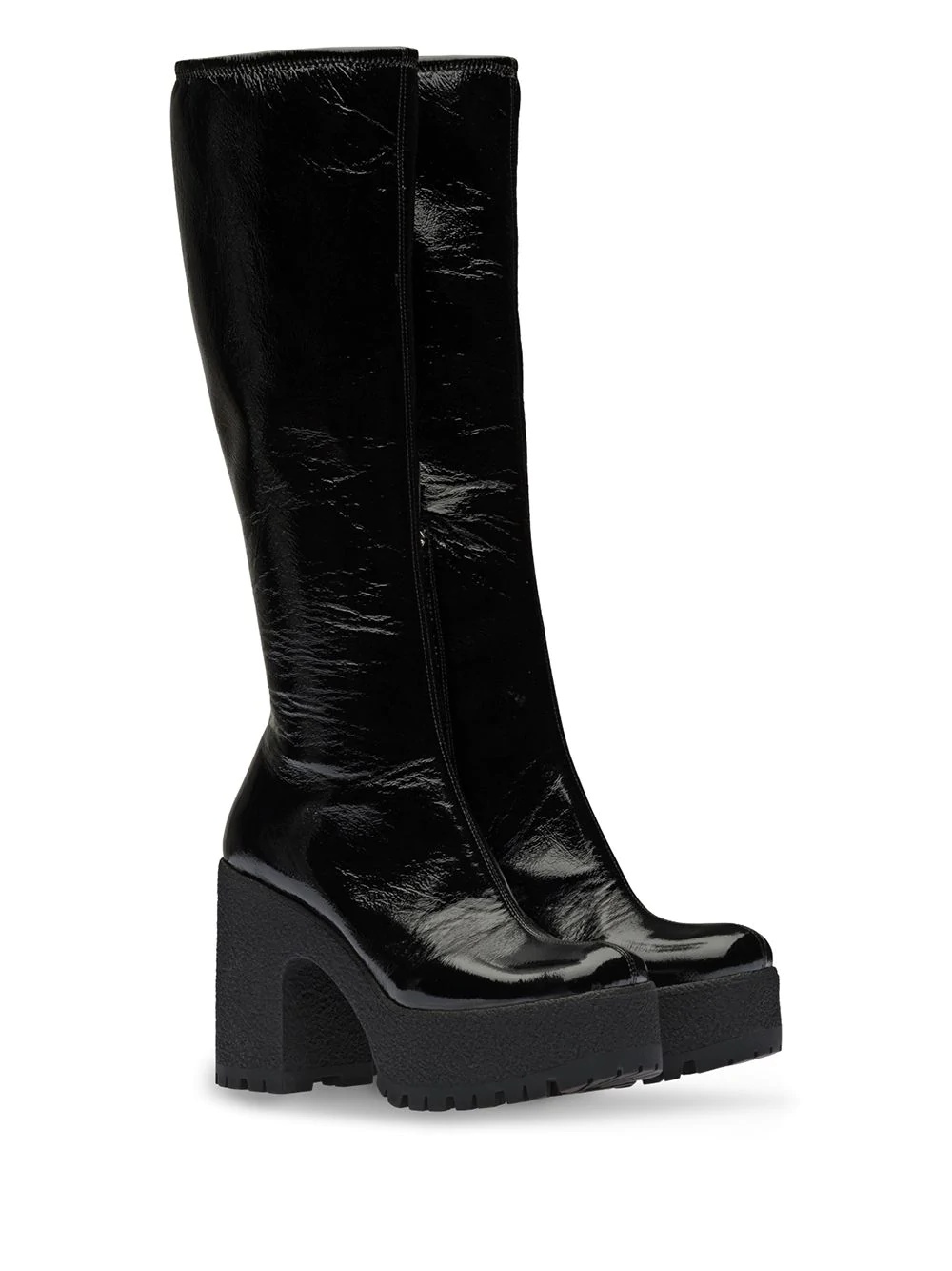 technical patent fabric platform boots - 2