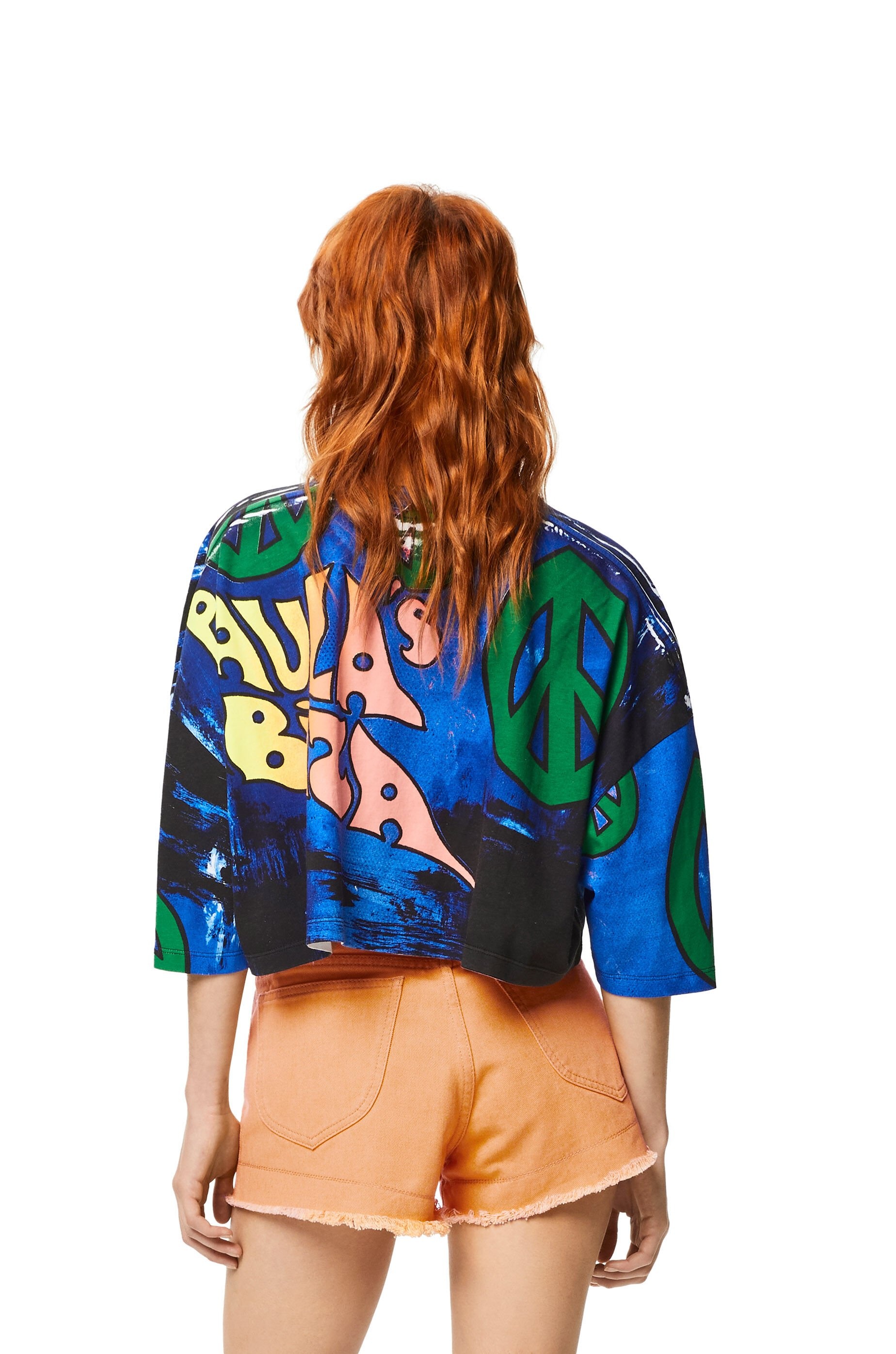 LOEWE peace cropped T-shirt in cotton - 4