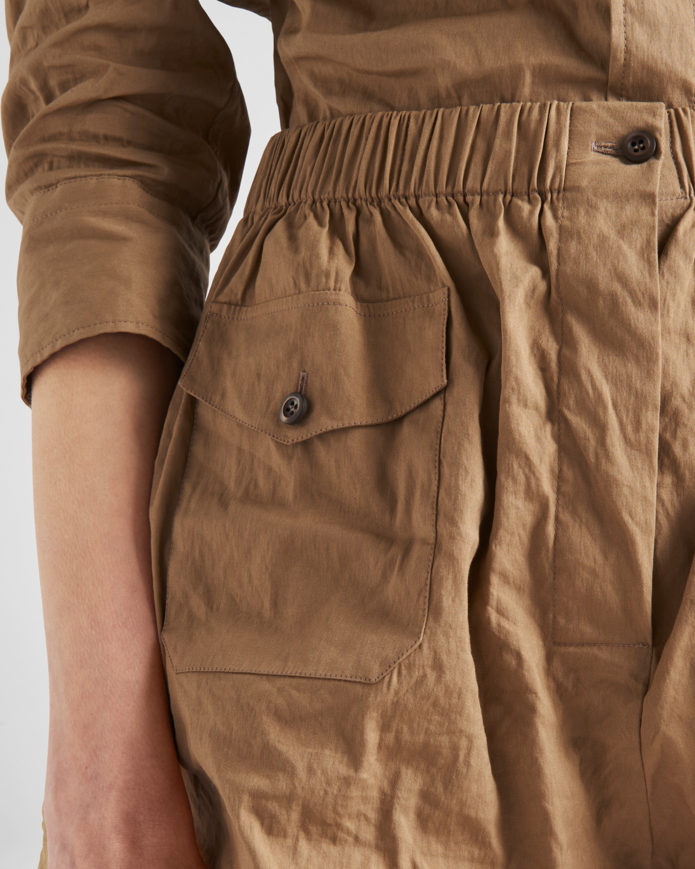 Antiqued poplin shorts - 4