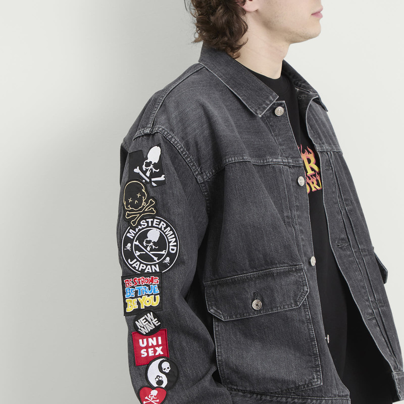 MASTERMIND WORLD MASTERMIND WORLD Patched Denim Jacket outlook
