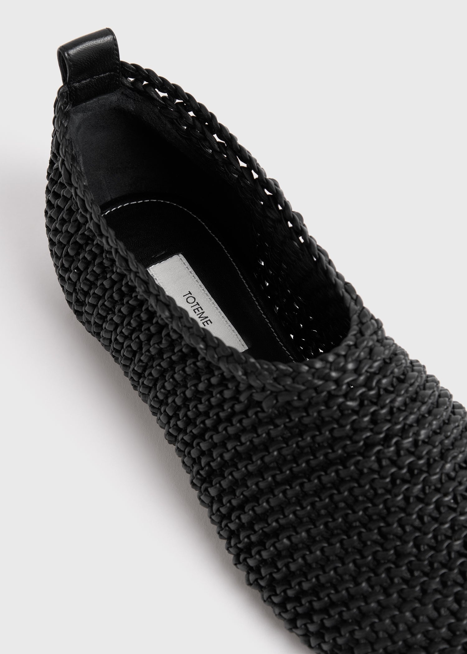 Woven leather ballerinas black - 6