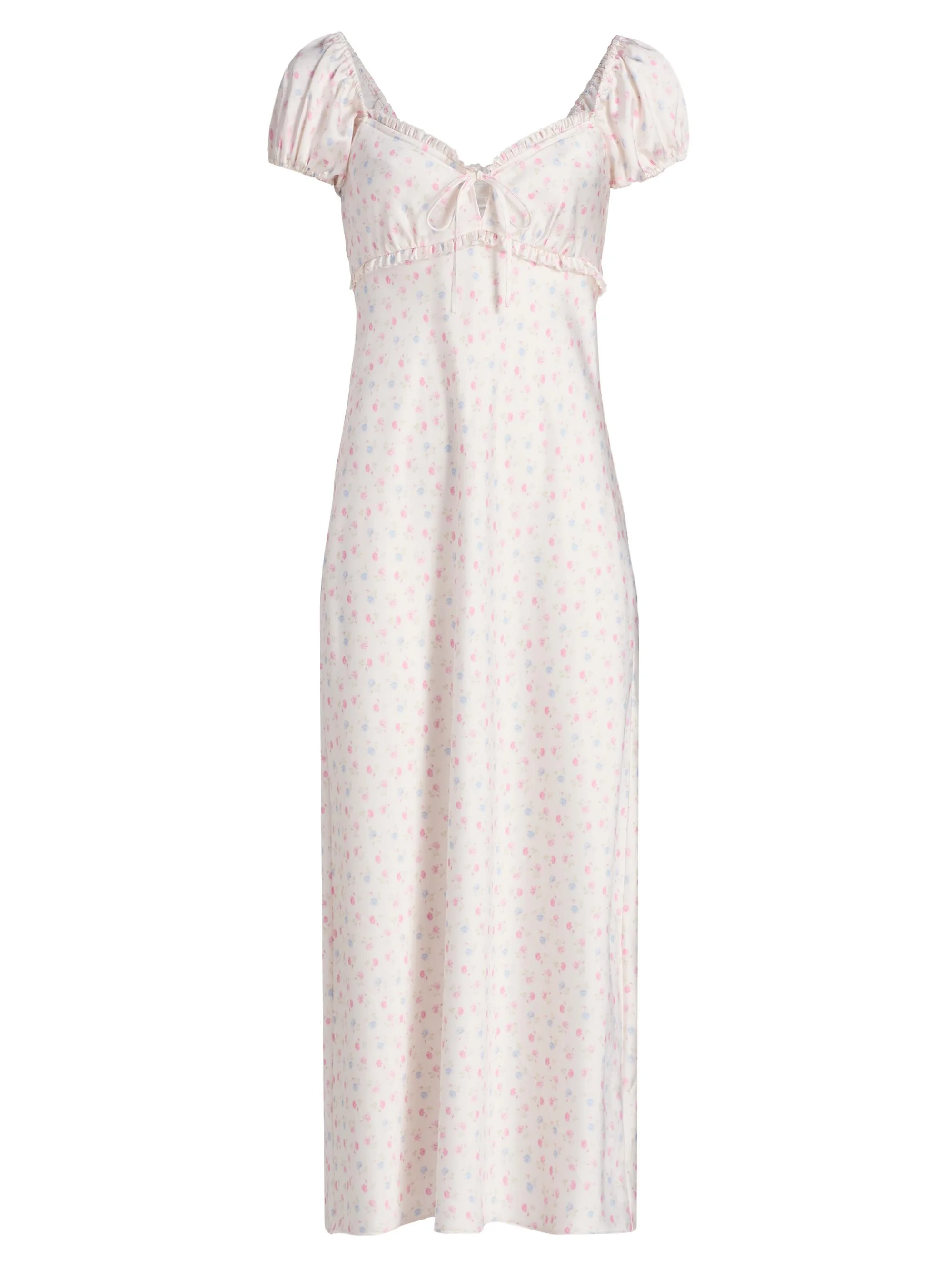 Women's Epone Floral Smocked Midi-Dress - Ivory Rose - 1