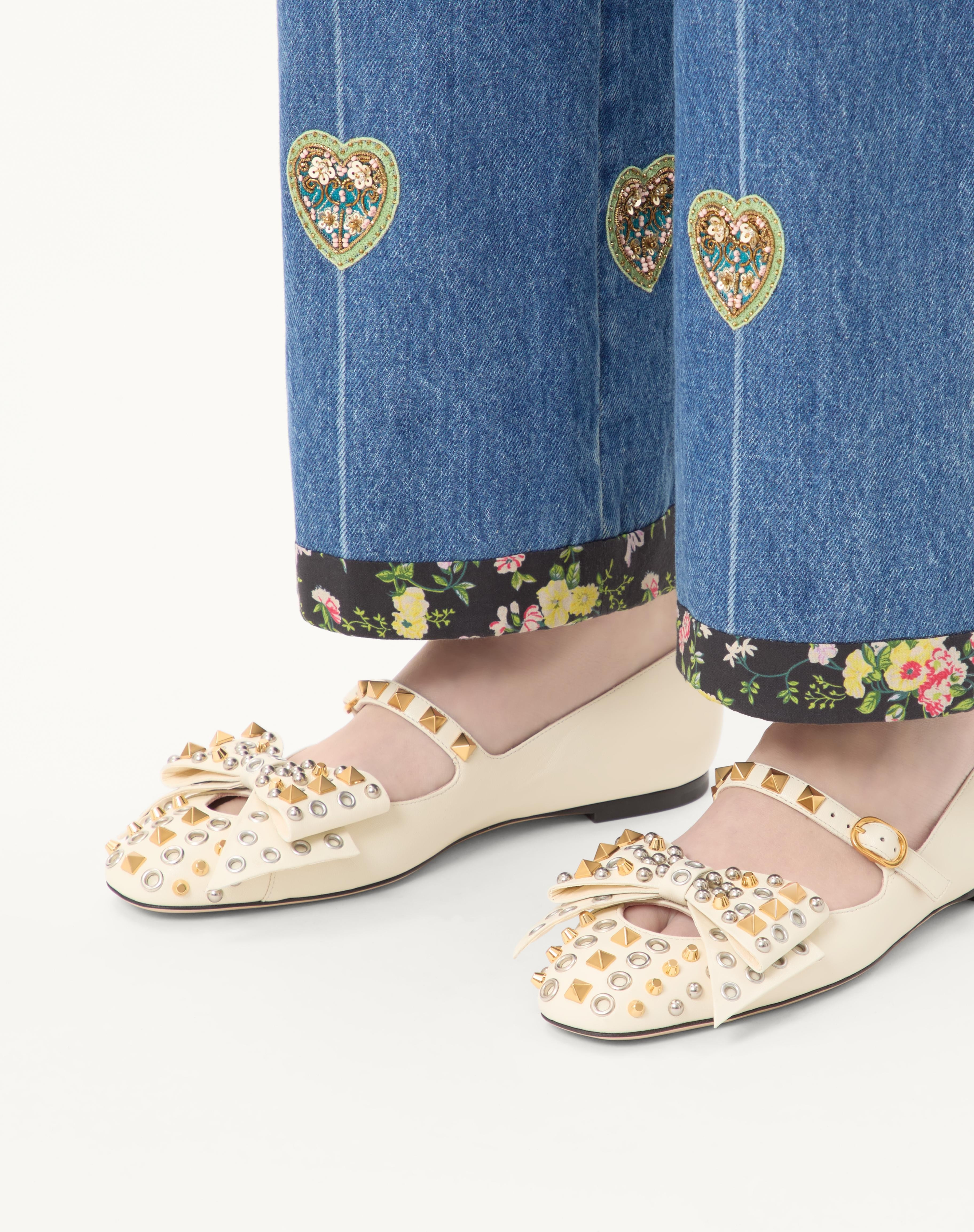 MARY-JANE BOWOW BALLERINA IN KIDSKIN WITH STUDS - 2