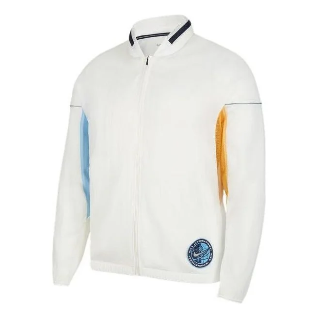 Men's Nike Colorblock Retro Running Breathable Casual Jacket Sail White DM4780-133 - 1