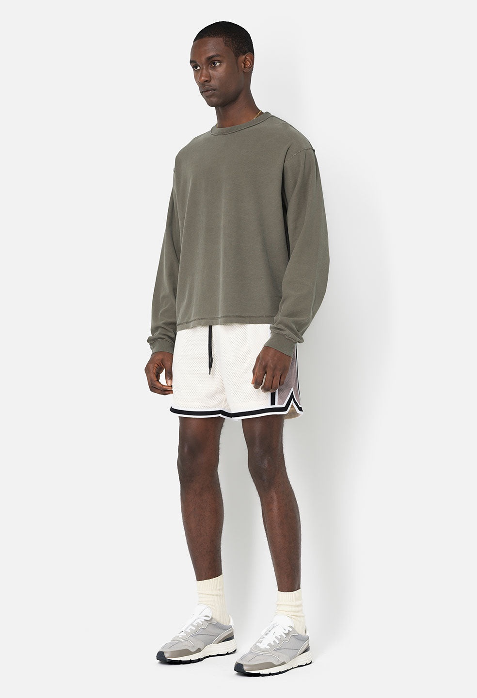 REVERSED CROPPED LS TEE - 5