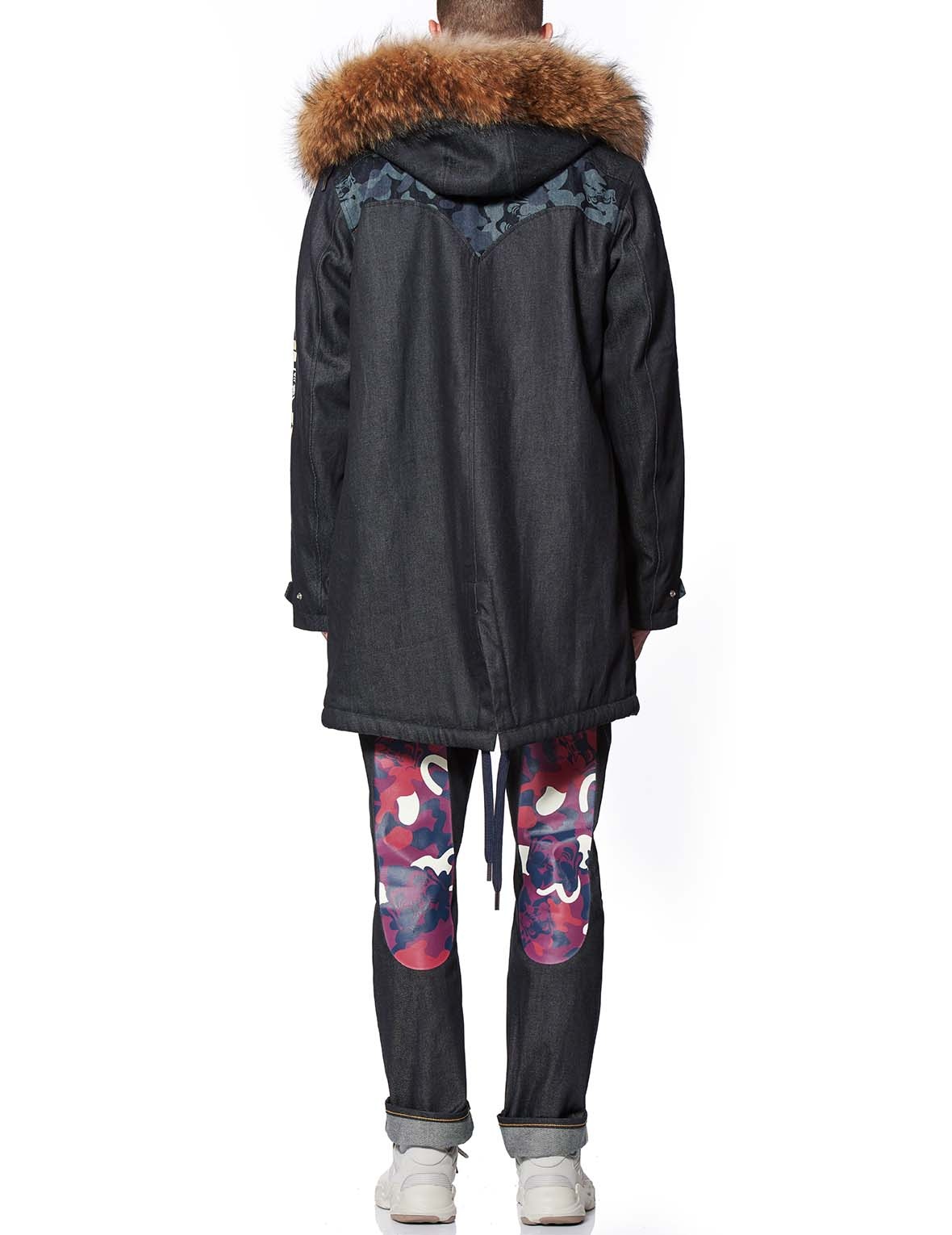 FLEECE-LINING DENIM COAT WITH INSERTED DAICOCK - 2