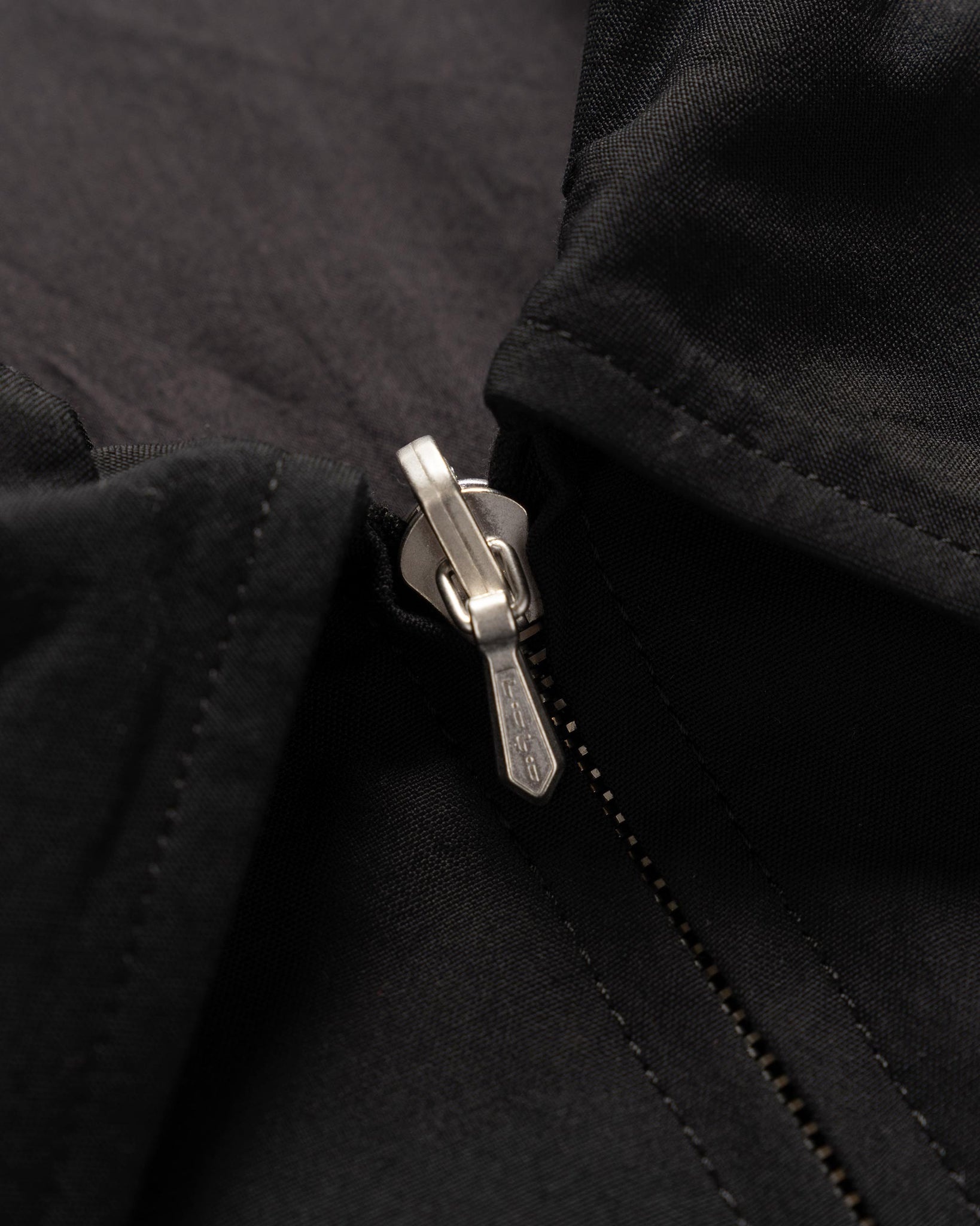 High Count Wool Poplin Blouson Black - 5