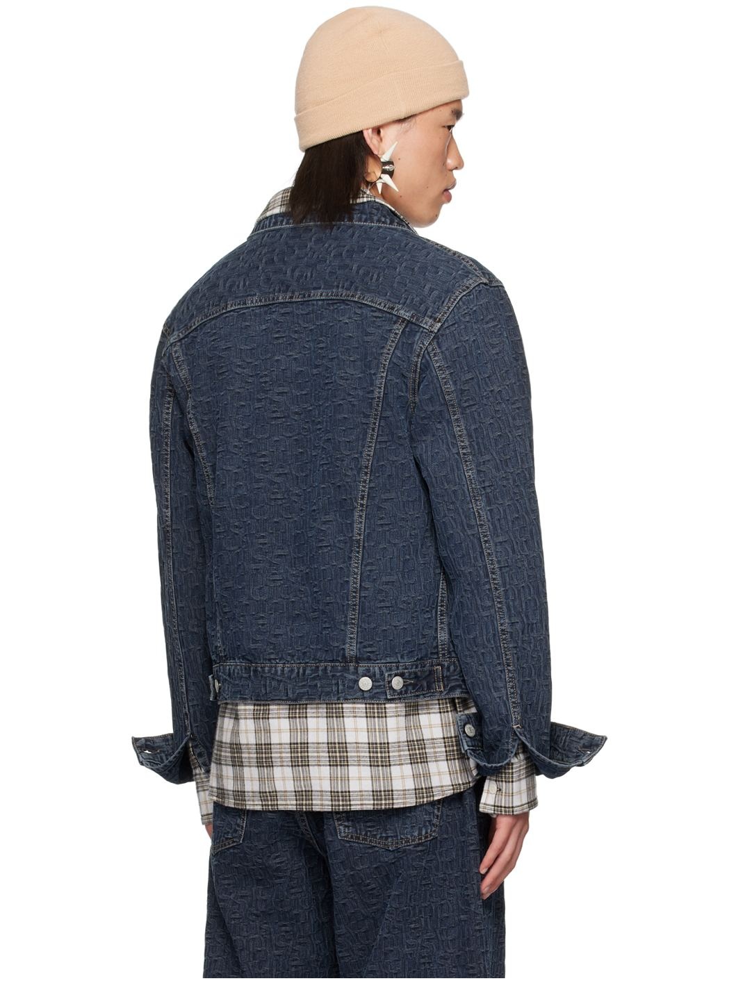 Blue Cropped Denim Jacket - 3