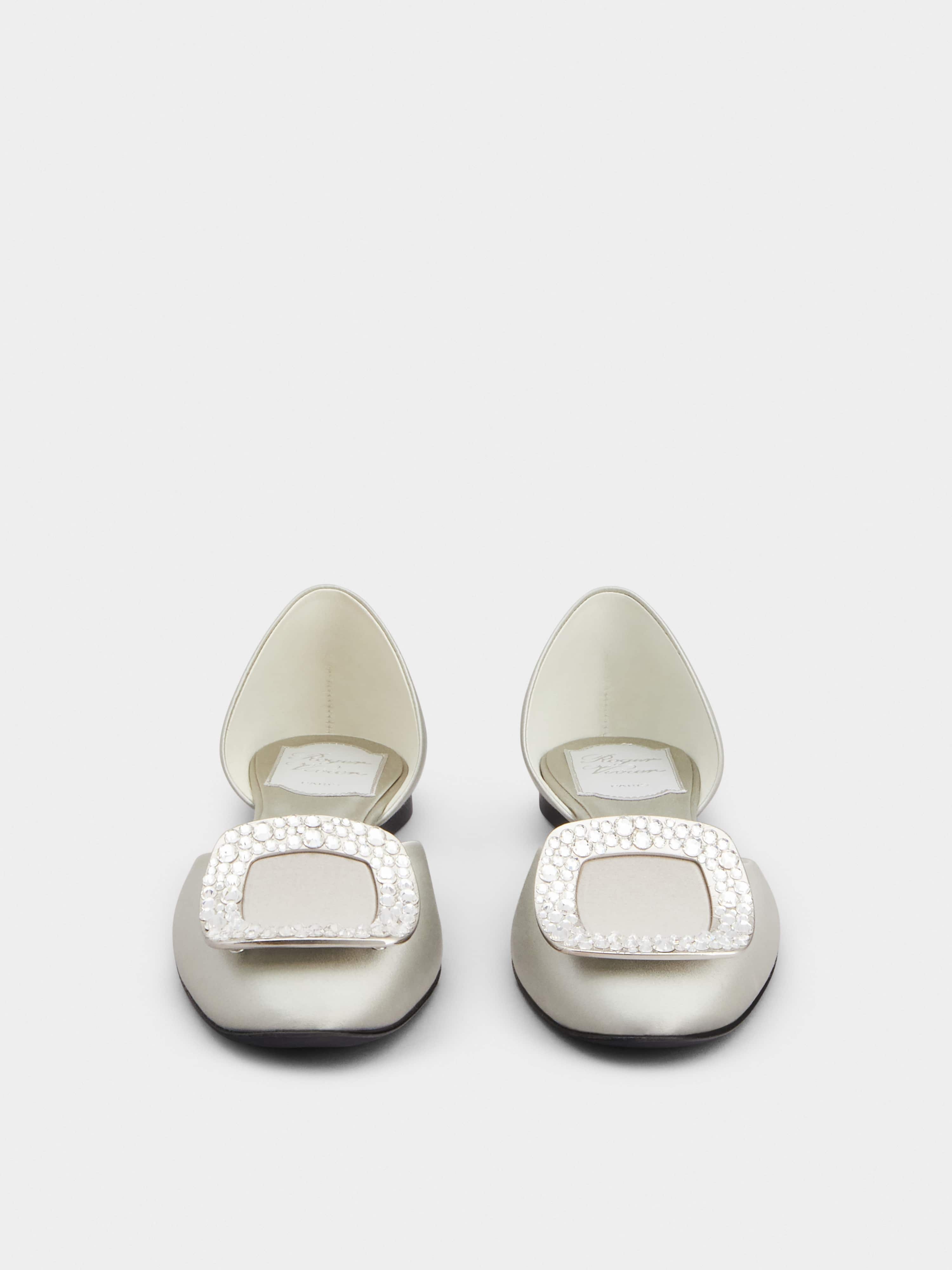 Chips Strass Buckle Ballerinas in Satin - 7