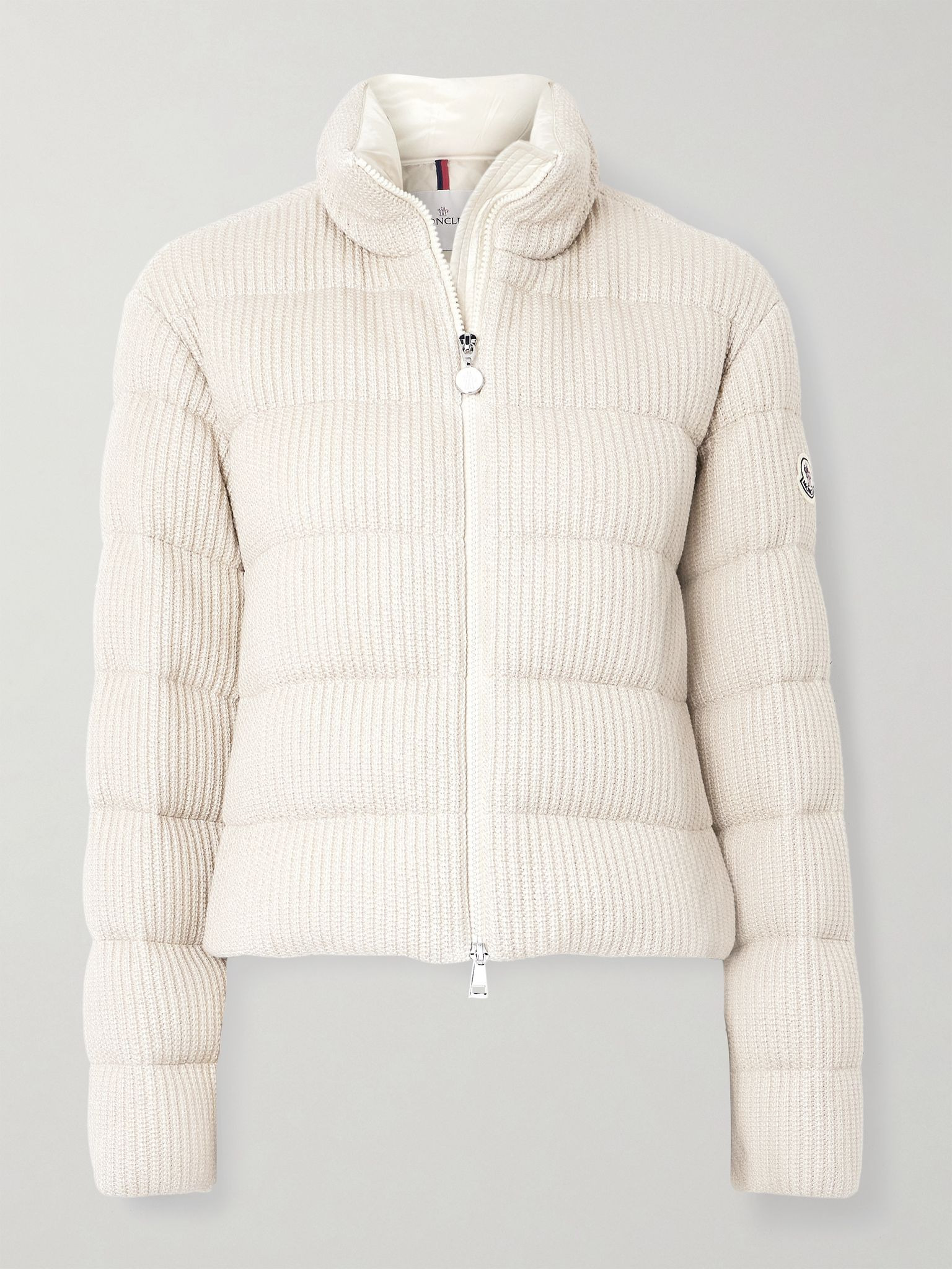 Thoiry quilted ribbed metallic cotton down jacket White - 1
