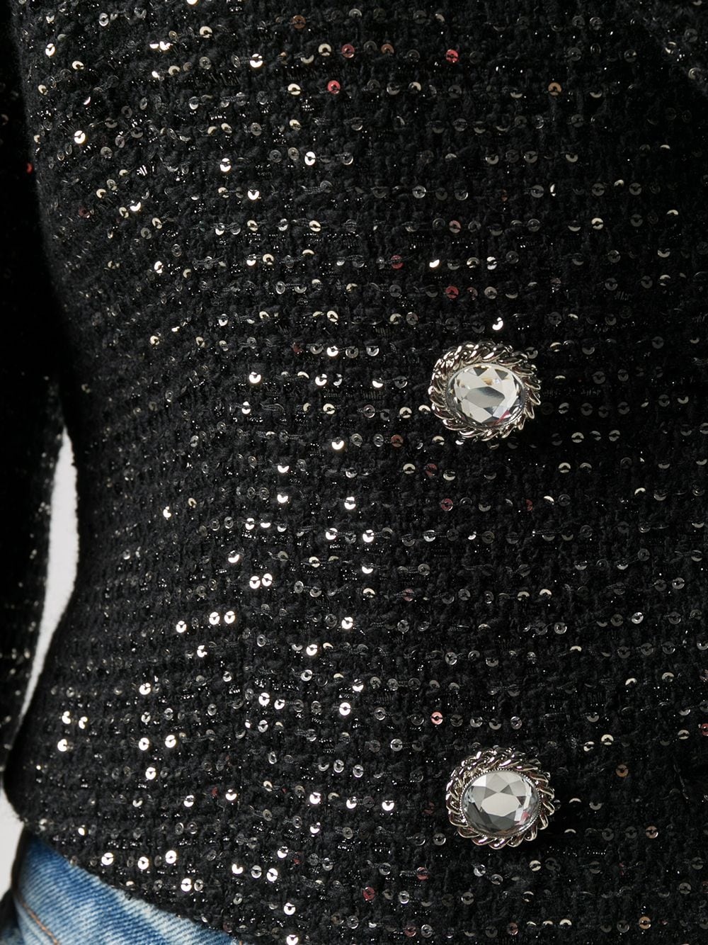 sequin-embellished cropped jacket - 5