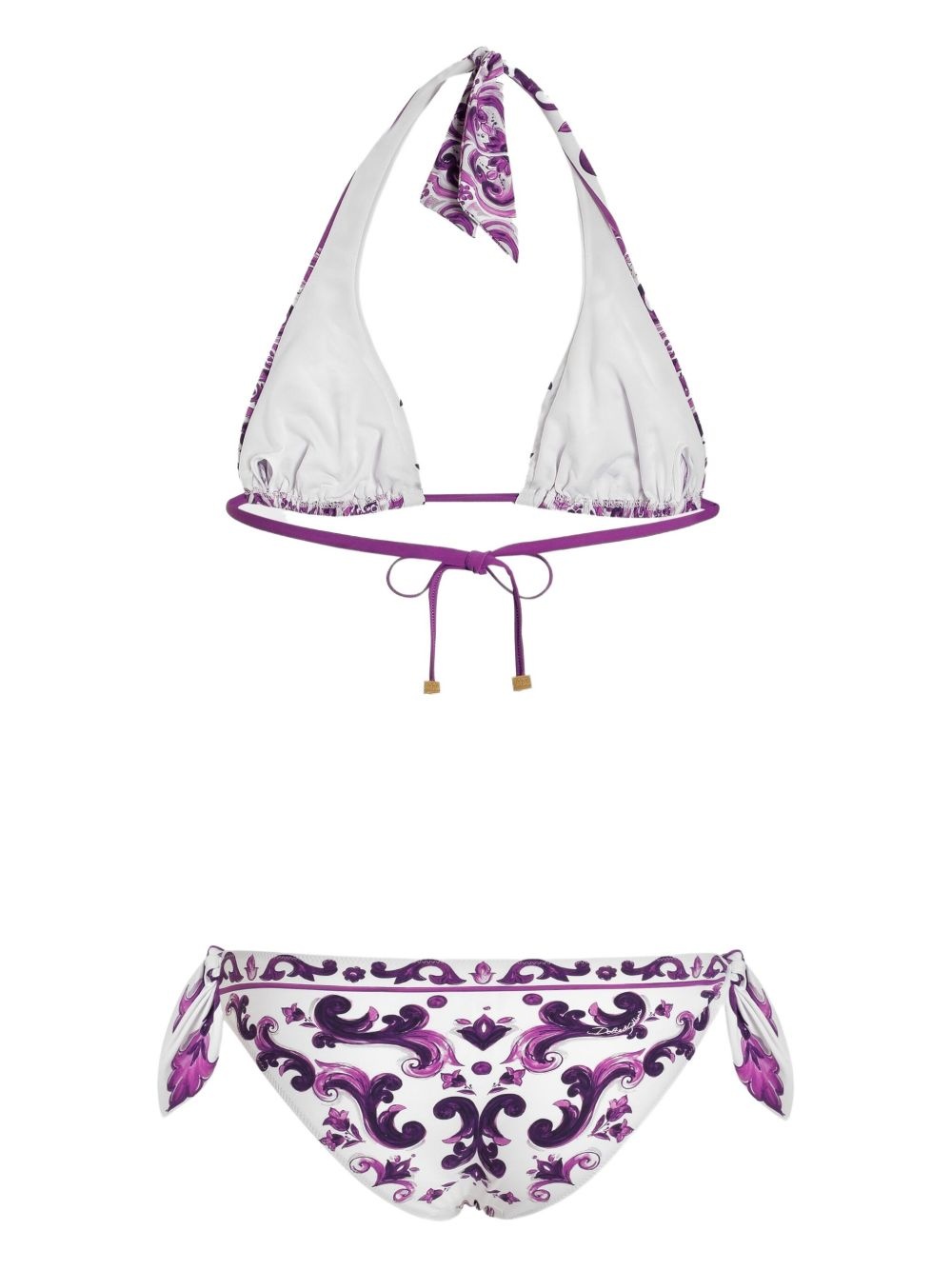 Maiolica-print bikini set - 2