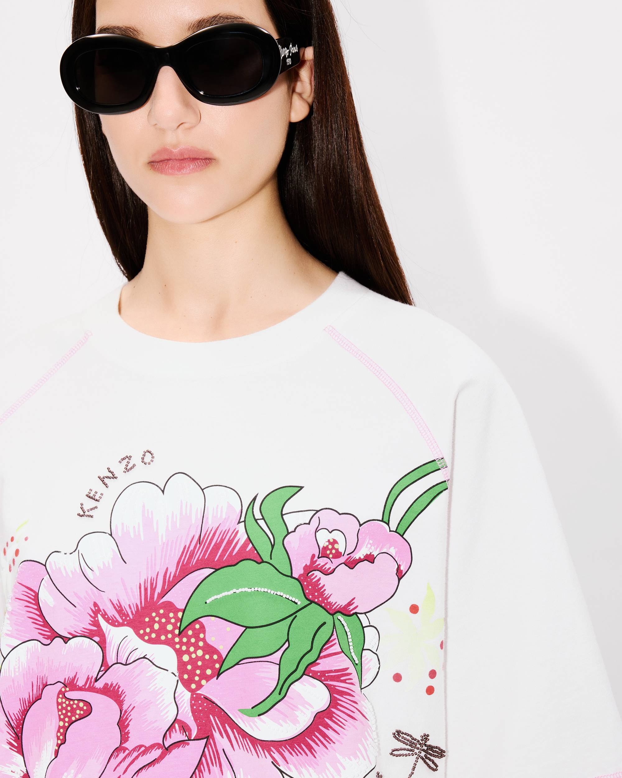 'KENZO Peonies' T-shirt in cotton - 6