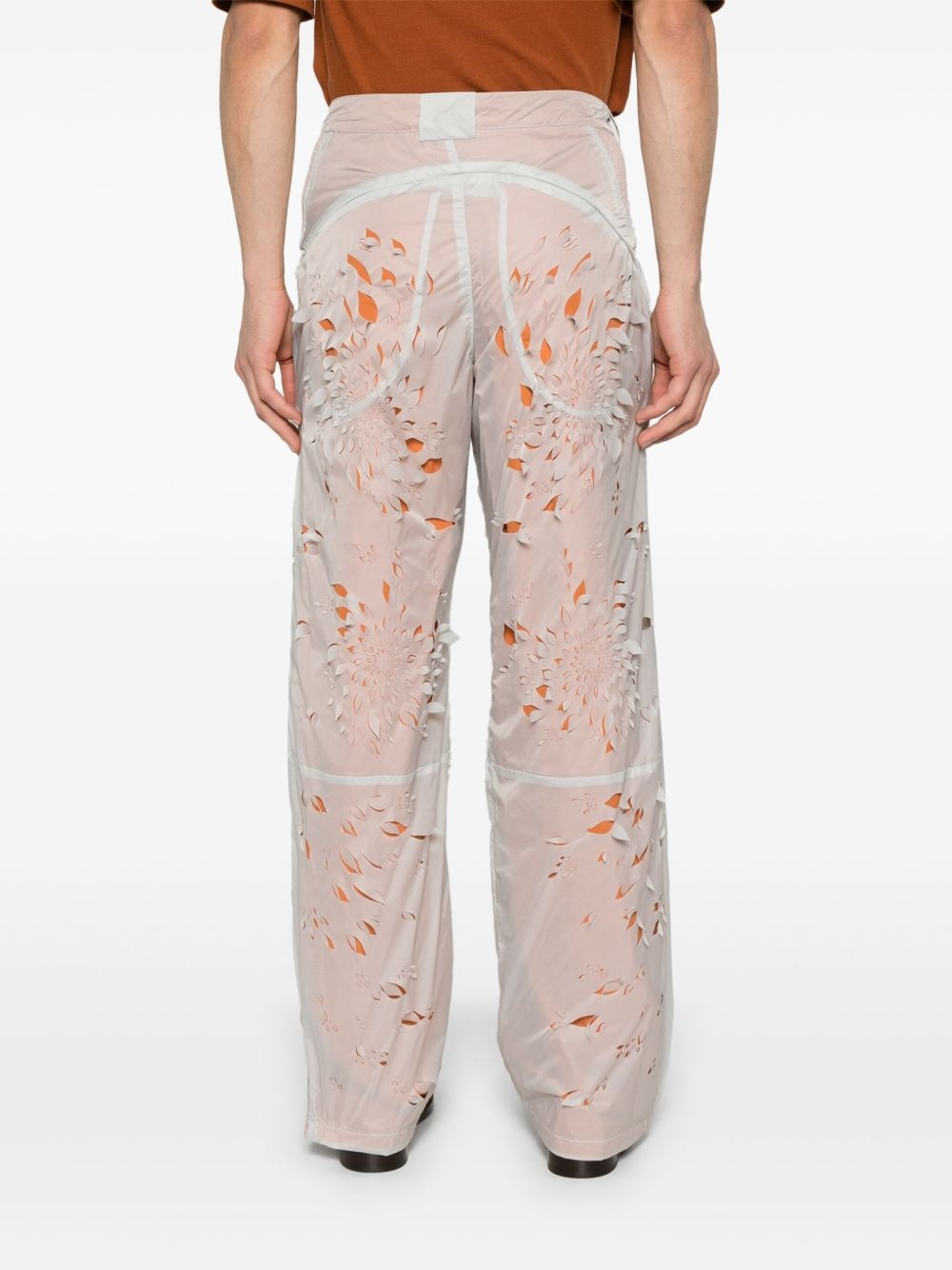 lasered-petals trousers - 4