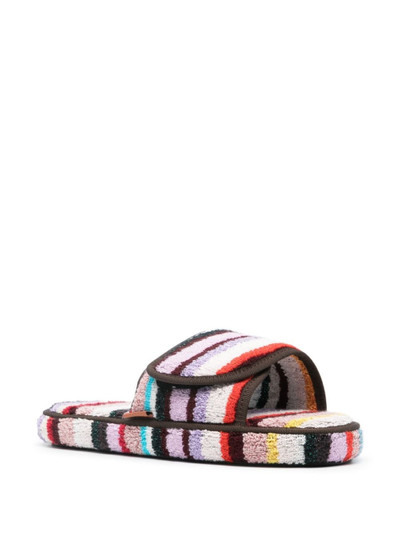 Missoni striped terry-clotch slides outlook