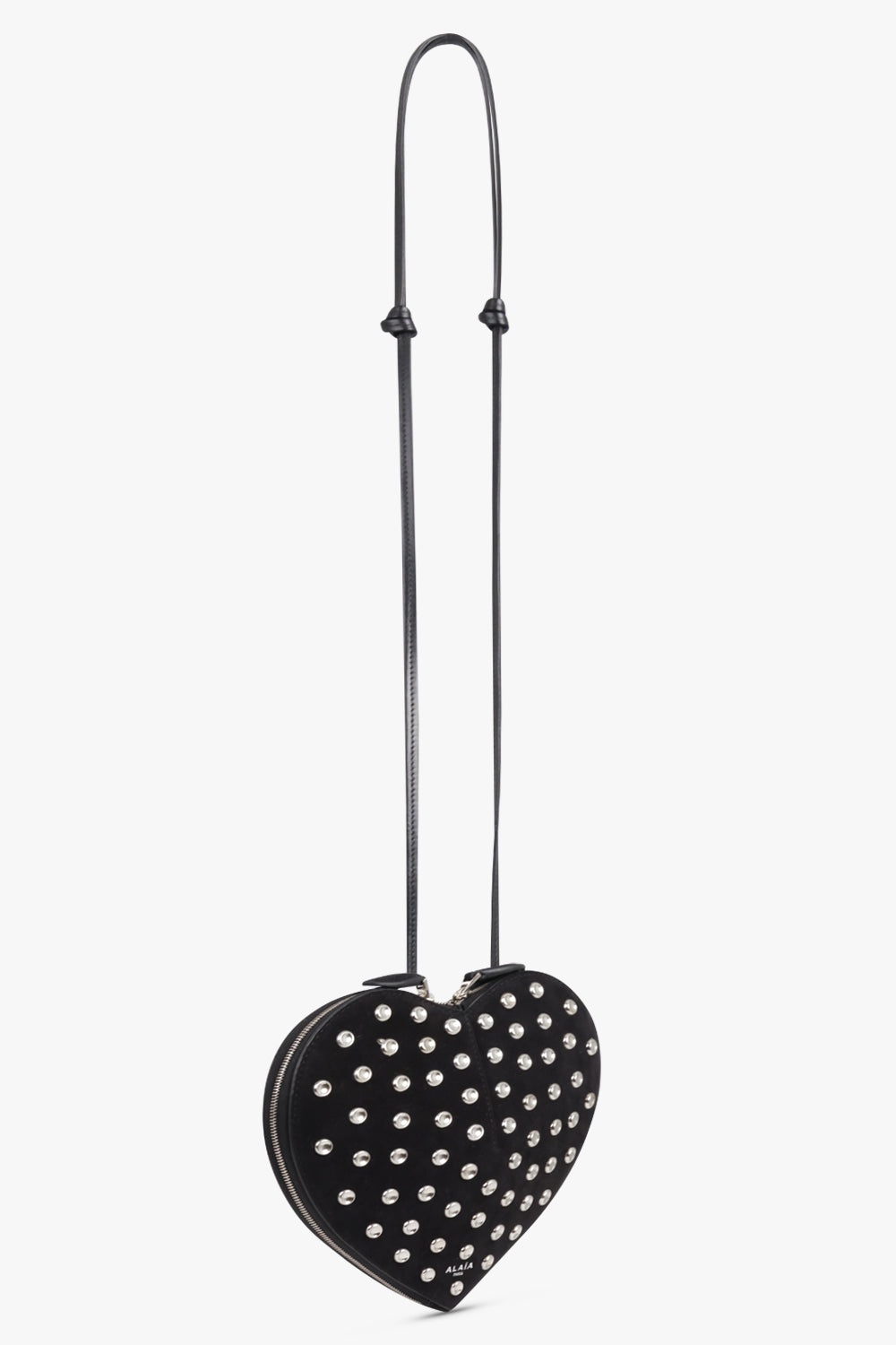 LE COEUR EYELET HEART BAG | BLACK/SILVER - 2