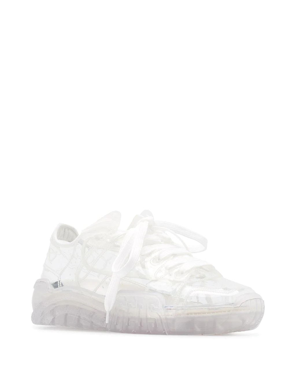 transparent low-top sneakers - 2