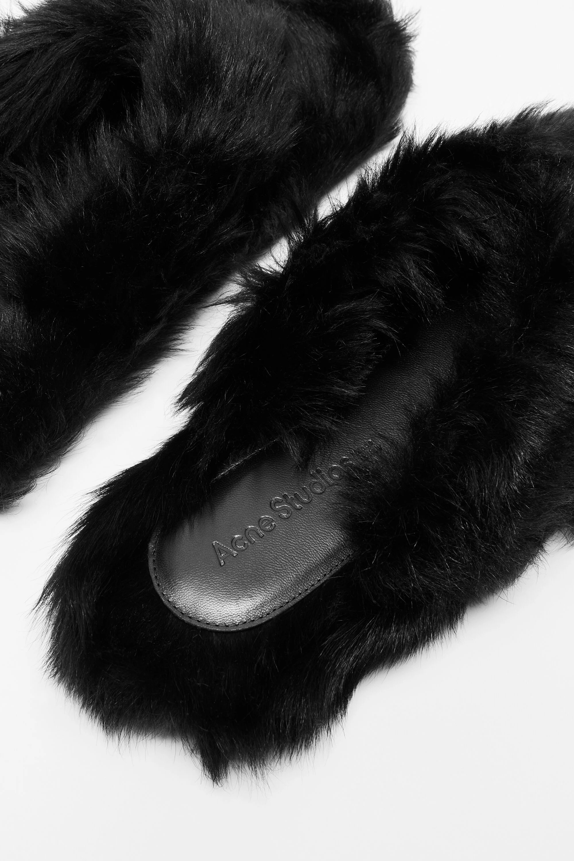 Shearling sandals - Black - 4