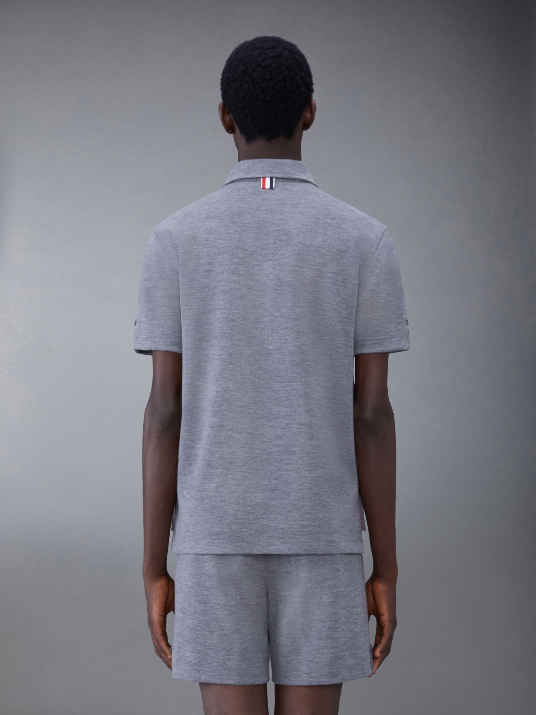 logo-patch polo shirt - 2