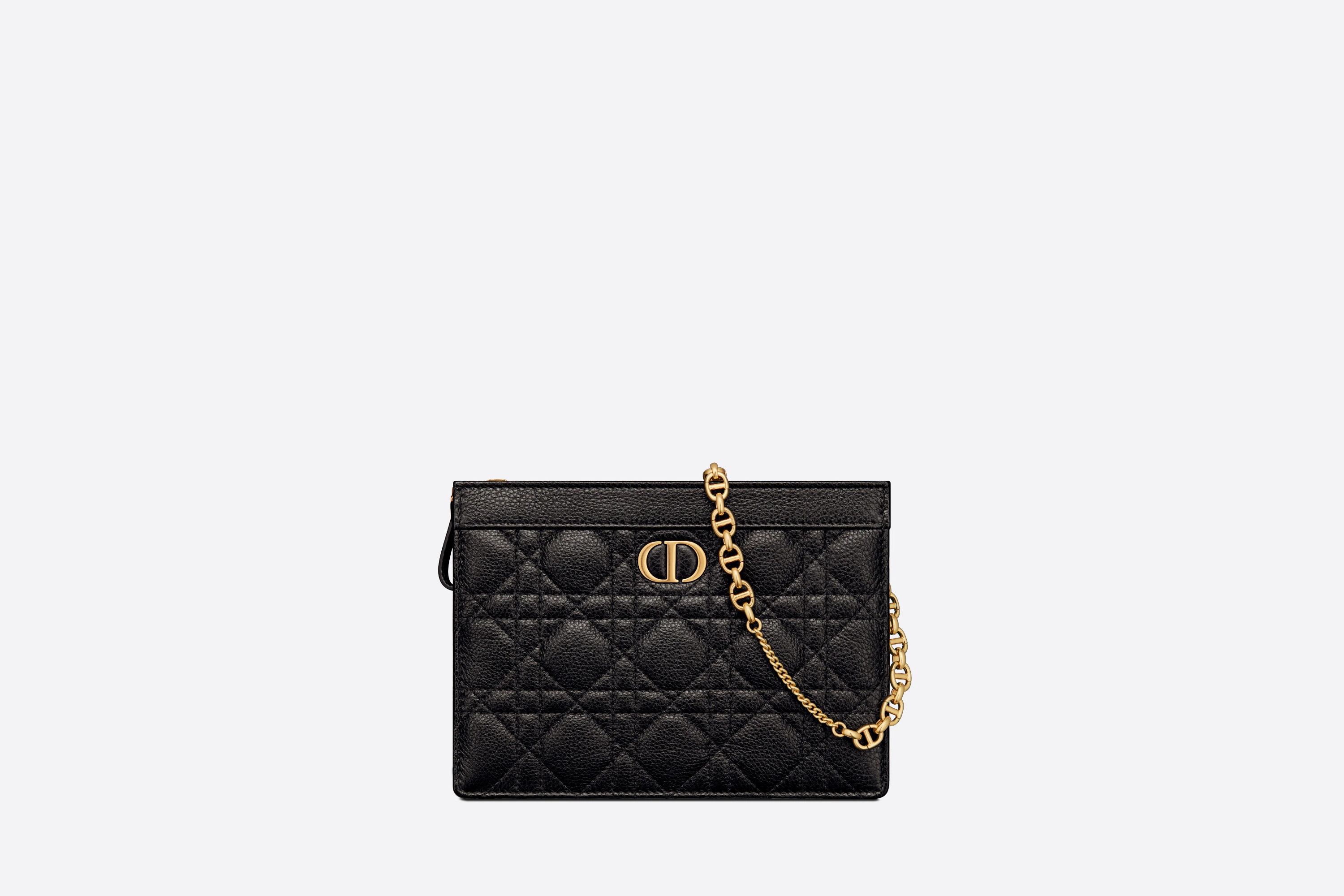 Dior Caro Zipped Pouch with Chain - 1