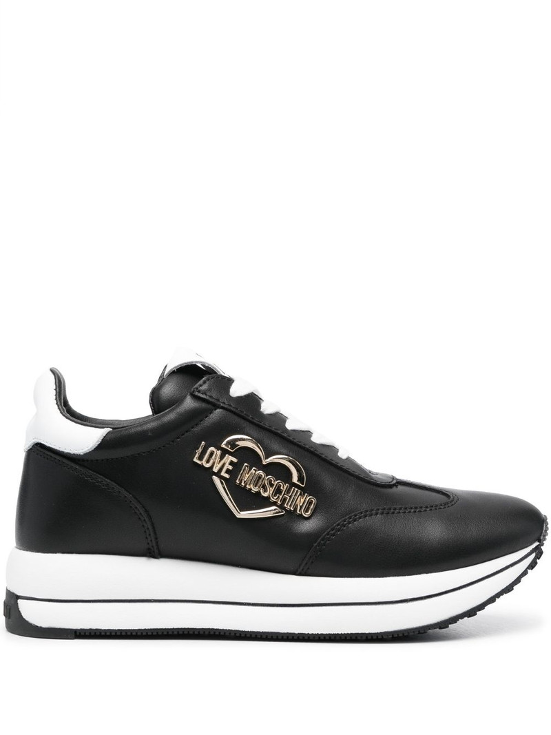 logo-plaque low-top sneakers 1