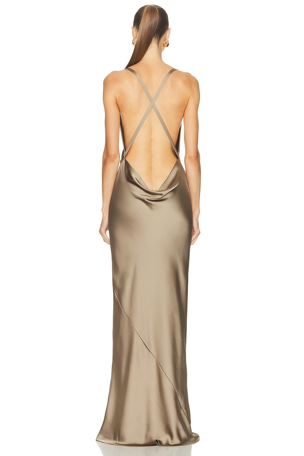 Cross Back Bias Gown - 4